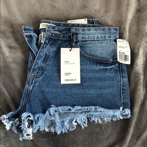 Forever 21 High Waisted Jean Festival Shorts